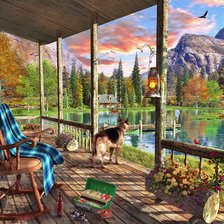 Схема вышивки «Casa nas montanhas.»