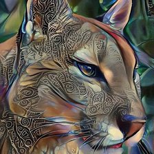 Схема вышивки «Puma.»