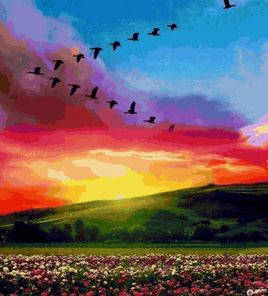 Puesta de sol - paisaje - предпросмотр