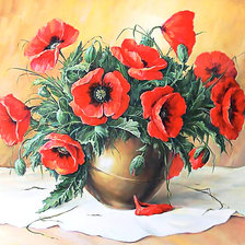 Схема вышивки «Маки.»