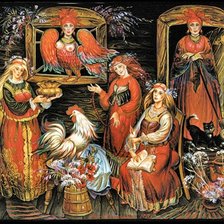 Схема вышивки «гадание на русалочьей неделе»