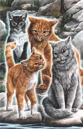 Котята на камнях - кот - оригинал