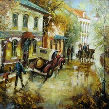 Схема вышивки «По осенней мостовой»