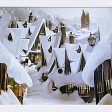 Схема вышивки «деревня Хогсмит»