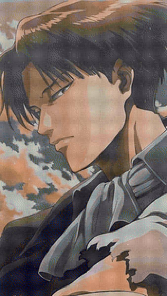 Леви Аккерман - леви, атака титанов, вышивка - предпросмотр