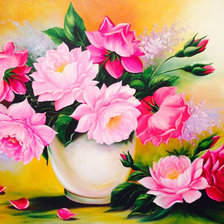 Схема вышивки «букет в вазе»