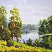 Схема вышивки «Пейзаж»