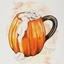 Схема вышивки «Тыквенный латтэ»