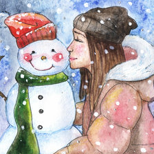 Схема вышивки «сНежный поцелуй»