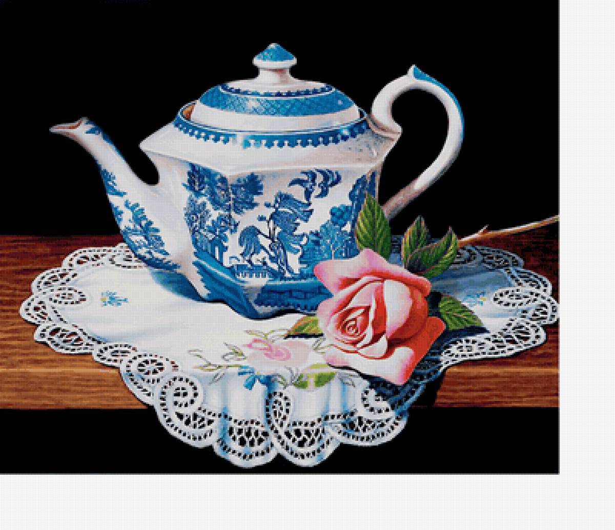 Серия "Натюрморт" - цветы, посуда, натюрморт - предпросмотр