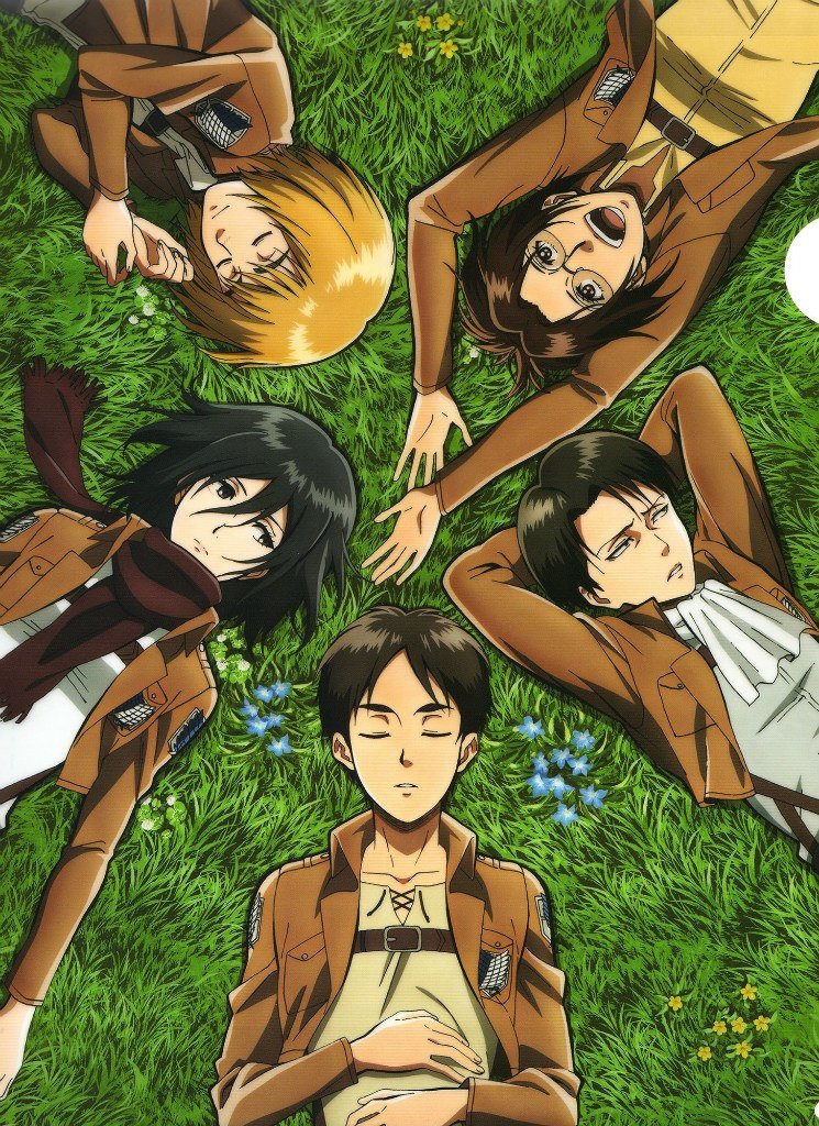 Атака титанов - армин, ханджи, эрен, микаса, леви, атака титанов - оригинал