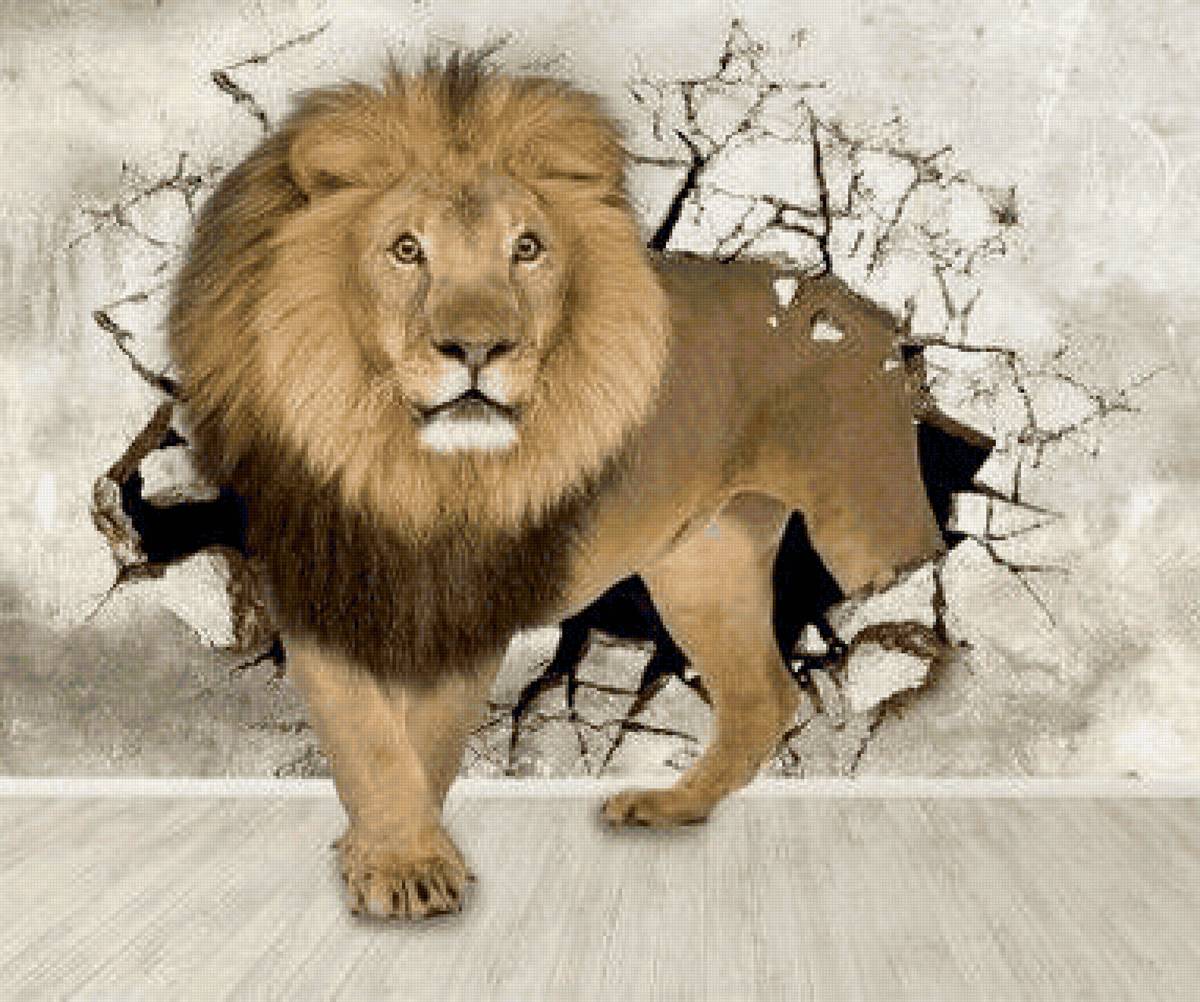 Leão . - animais.pintura. - предпросмотр