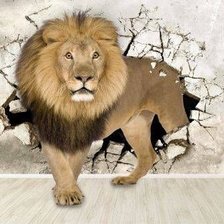 Схема вышивки «Leão .»