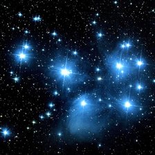 Схема вышивки «Звёздное скопление Плеяды»