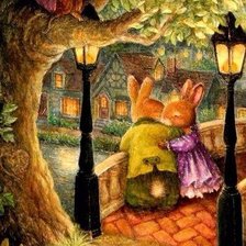 Схема вышивки «Зайцы счастливы»