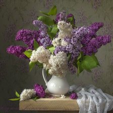 Схема вышивки «сирень»