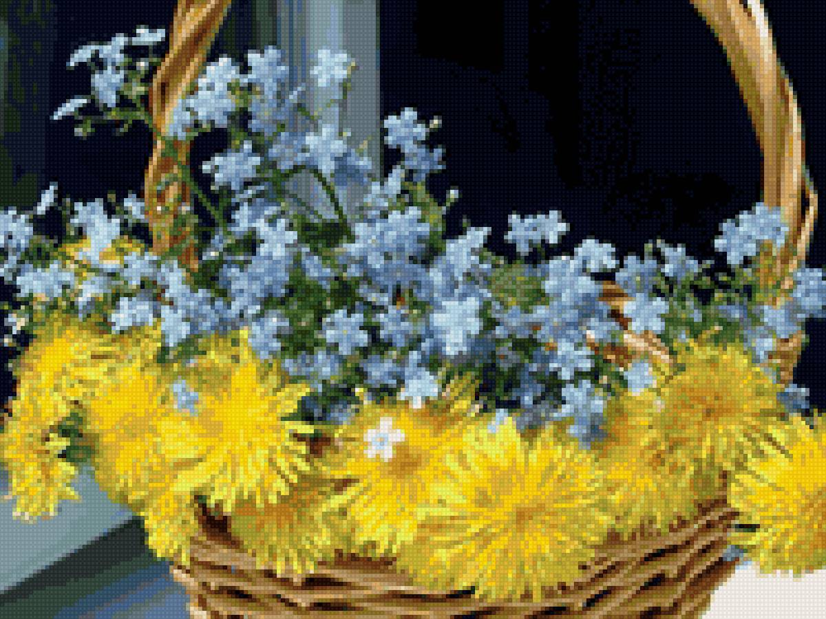 Корзинка с цветами - предпросмотр