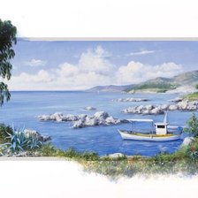 Схема вышивки «море»