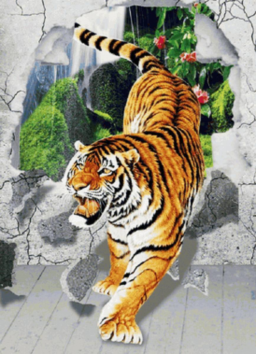 Tigre. - animais.pintura.arte. - предпросмотр