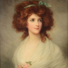 Схема вышивки «Дама»