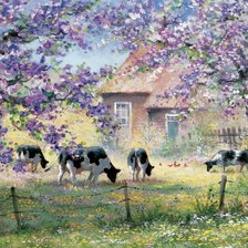 Схема вышивки «Пейзаж»