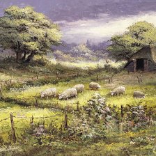 Схема вышивки «Пейзаж»