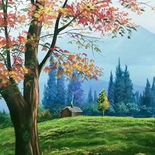 Схема вышивки «Пейзаж»