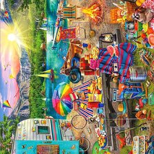 Схема вышивки «ЭЙМИ СТЮАРТ. СЕМЕЙНЫЙ КЕМПИНГ»