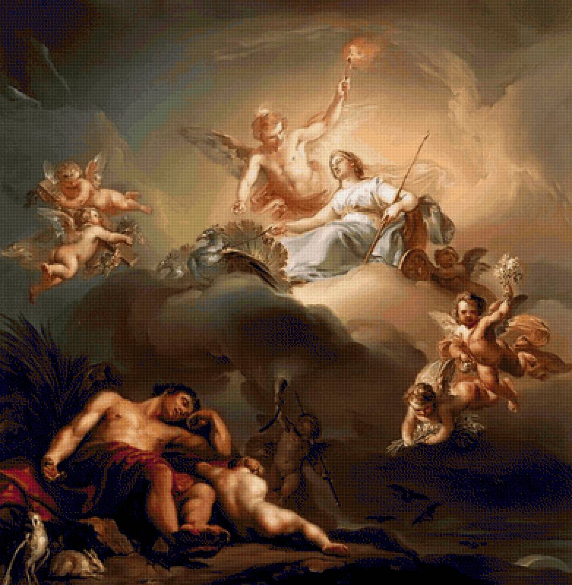 ЛУИС ЛОПЕС ПИКЕР. БОГИНЯ ЮНОНА В ДОМЕ СНА - религия, картины - предпросмотр