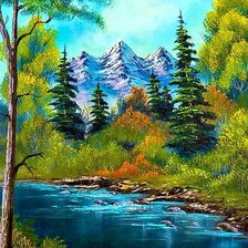 Схема вышивки «Пейзаж»