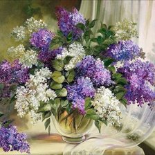 Схема вышивки «Сирень»