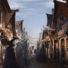 Схема вышивки «деревня Хогсмит»