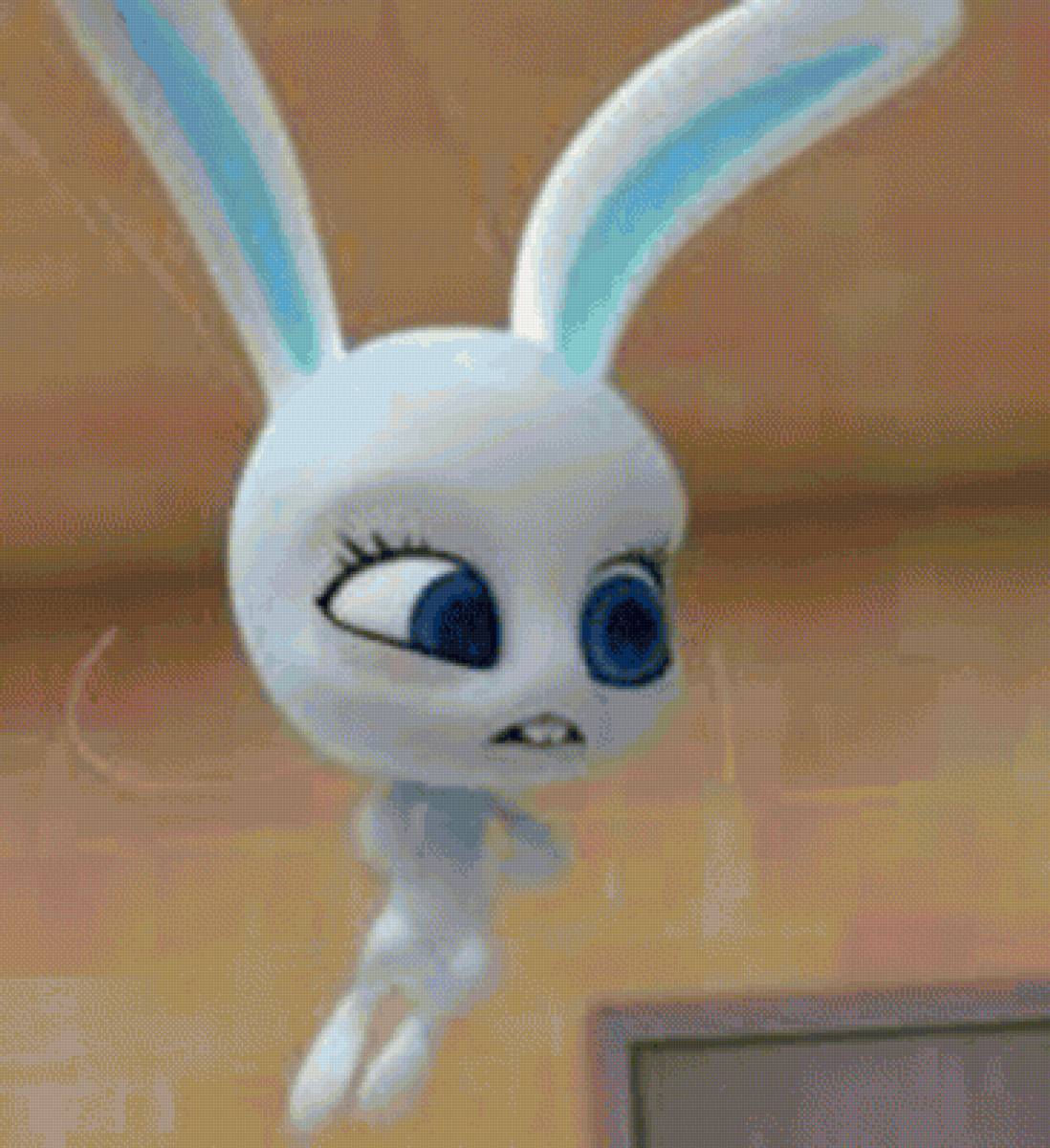 флафф(пух) квами баникса ( аликс ) вышивка - пух, аликс, кролик, перевод, баникс, из леди бага, флафф - предпросмотр