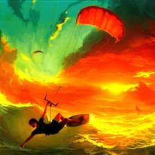 Схема вышивки «море»