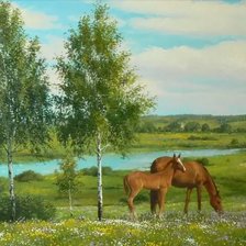 Схема вышивки «Пейзаж»