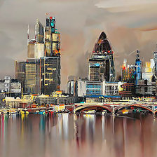 Схема вышивки «город-мечта»