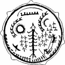 Схема вышивки «Бубен шамана»