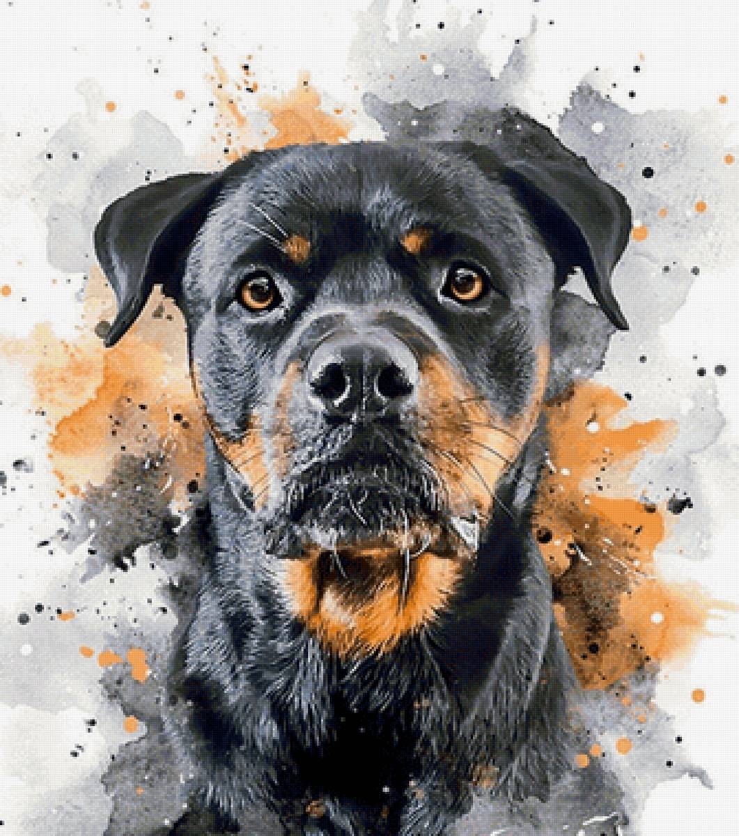 Cão. - animais.pintura. - предпросмотр