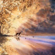 Схема вышивки «рассвет»