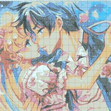 Схема вышивки «Сейлор мун и Такседа Маск»