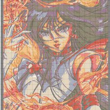 Схема вышивки «Сейлор Марс»