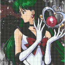 Схема вышивки «Сейлор Плутон»