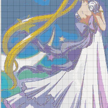 Схема вышивки «Усаги Цукино,Сейлор Мун,Принцесса серинити»