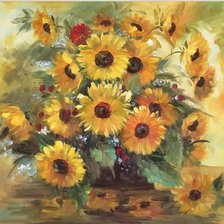 Схема вышивки «Cesta com  girassóis»