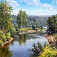 Схема вышивки «Paisagem.»