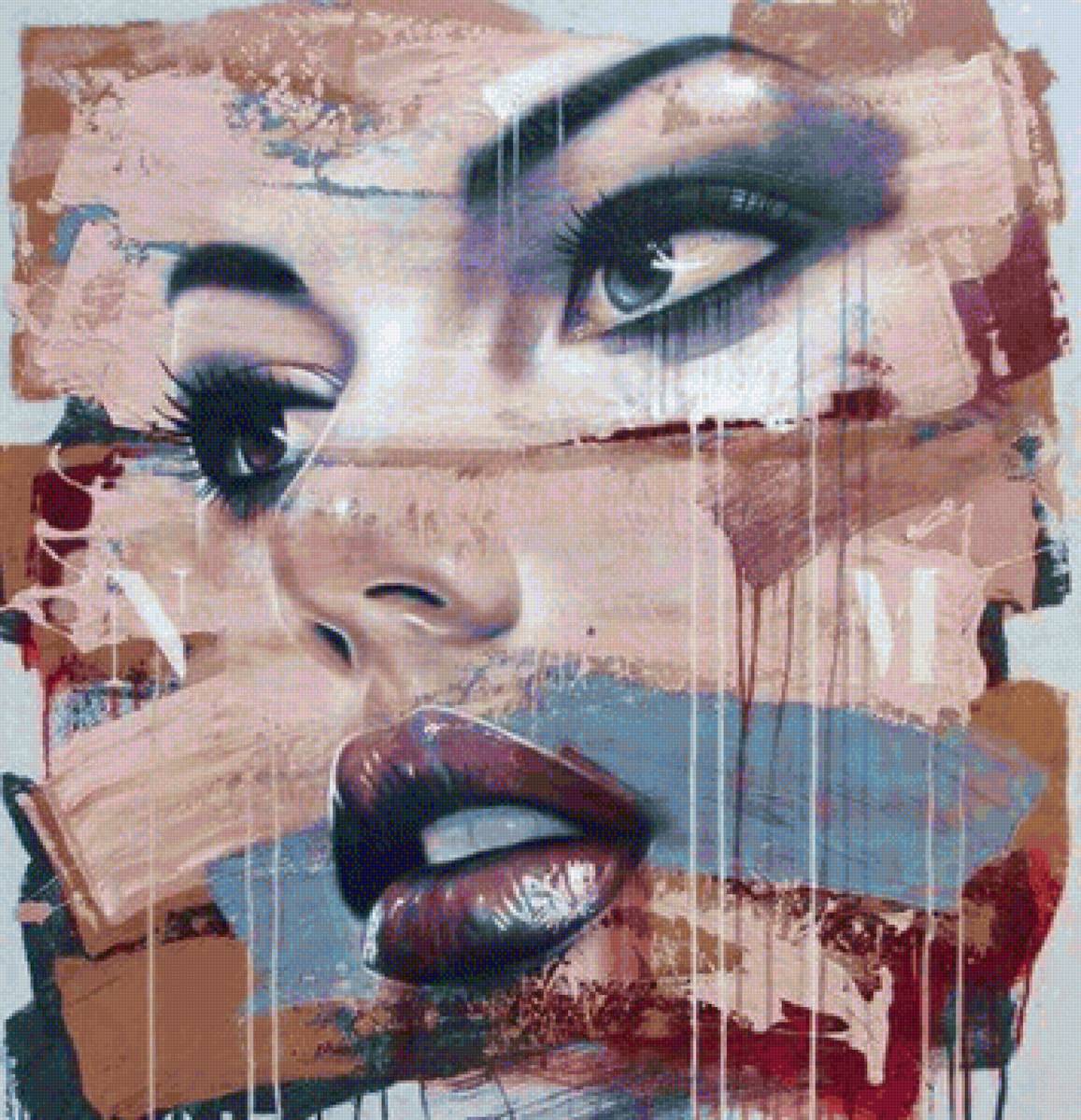 Face feminina. - pintura.arte, menina. - предпросмотр