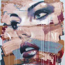 Схема вышивки «Face feminina.»