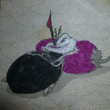 Схема вышивки «комарик и малина»