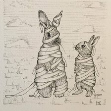 Схема вышивки «зайки»