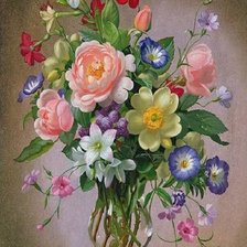 Схема вышивки «Boque de flores.»